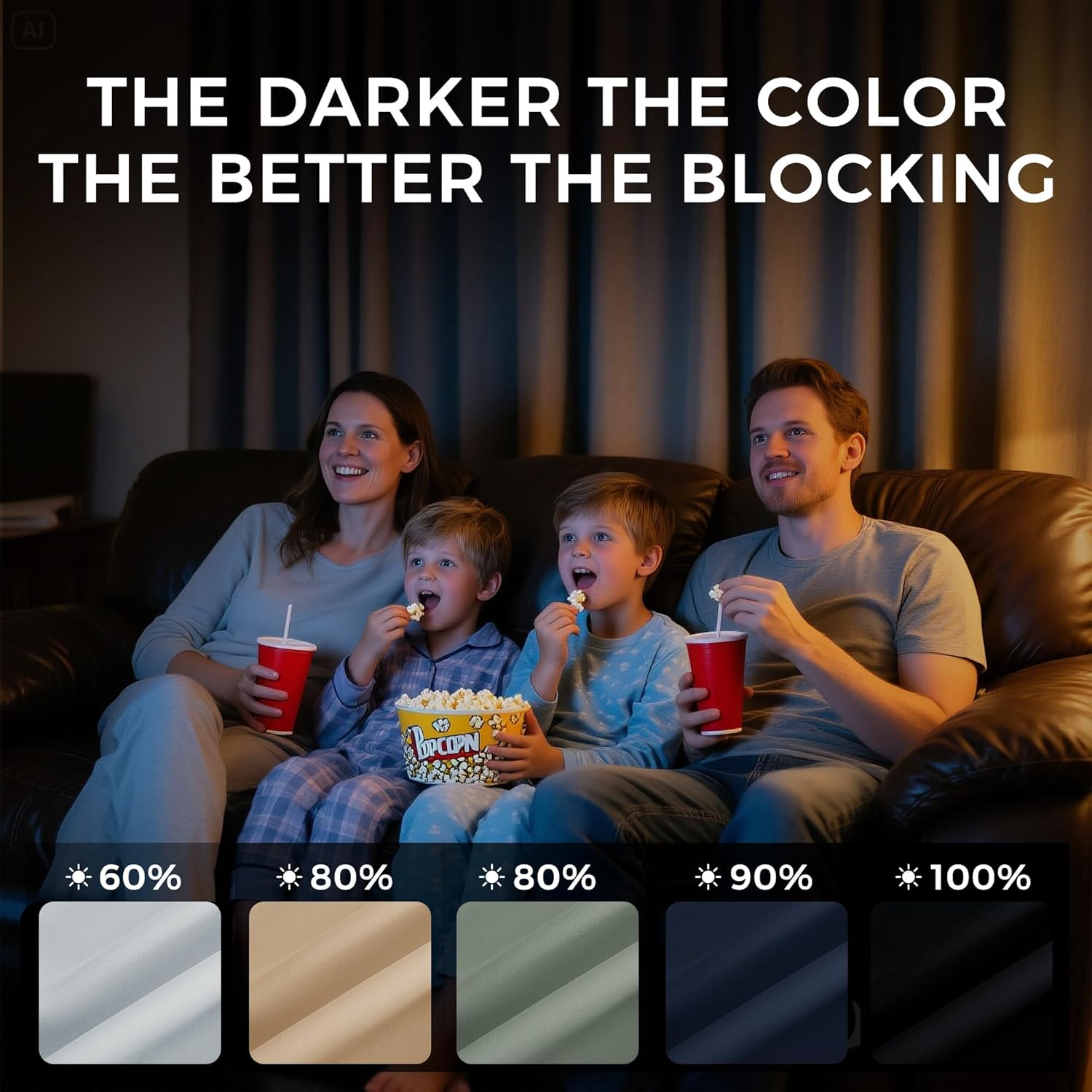 NICETOWN Room Darkening Curtains - Greyish White Drapery Panels, 52" x 84" for Ultimate Light Control