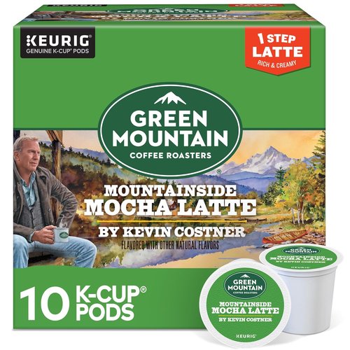 Green Mountain Coffee Roasters Mountainside Mocha Latte - Single Serve Keurig K-Cup Pods | 10-Count Box
