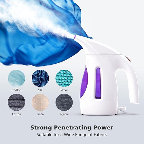HiLIFE Portable Clothes Steamer - 240ml Capacity, 700W Power, Strong Steam for Wrinkle Removal | Purple