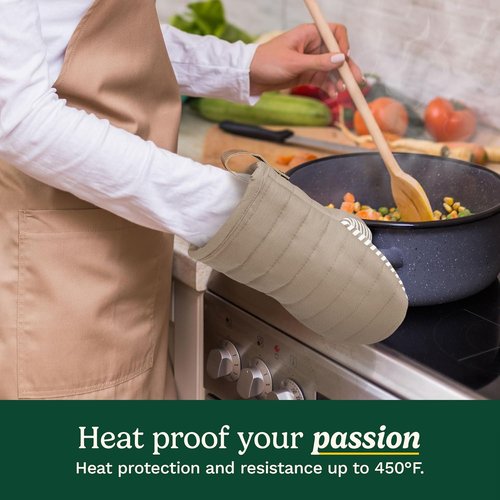 Cuisinart Mini Oven Mitts - Heat-Resistant 5.5” x 8” Kitchen Mitts with Non-Slip Silicone | Durable Cotton Filling
