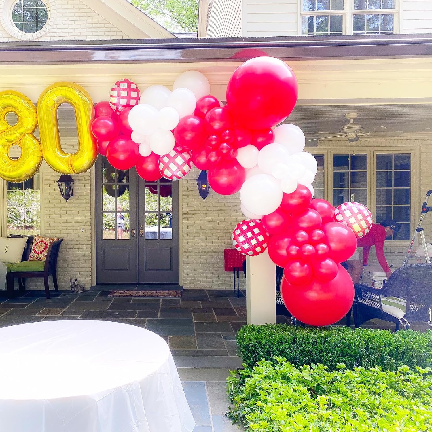 Voircoloria Red Balloon Garland Arch Kit - 90 Pack in Various Sizes for Valentine's Day, Weddings & Parties