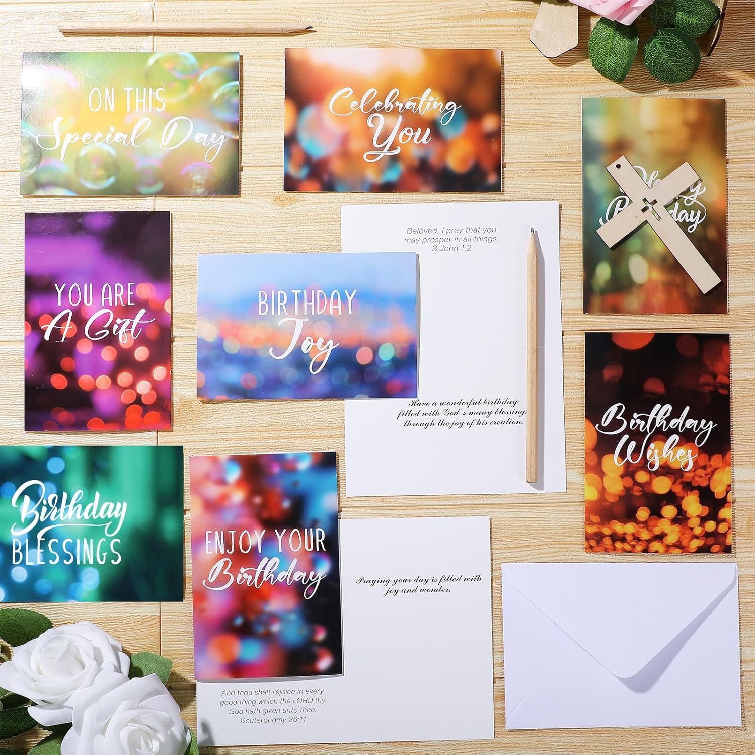Zhanmai 80-Pack Christian Birthday Cards - Assorted Designs with Bible Verses | 4 x 6 Inch with Envelopes