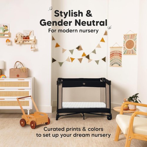 Elly Pack and Play Sheets - Soft & Cozy 2-Pack Fitted Mini Crib Sheets for 38x26 Mattresses