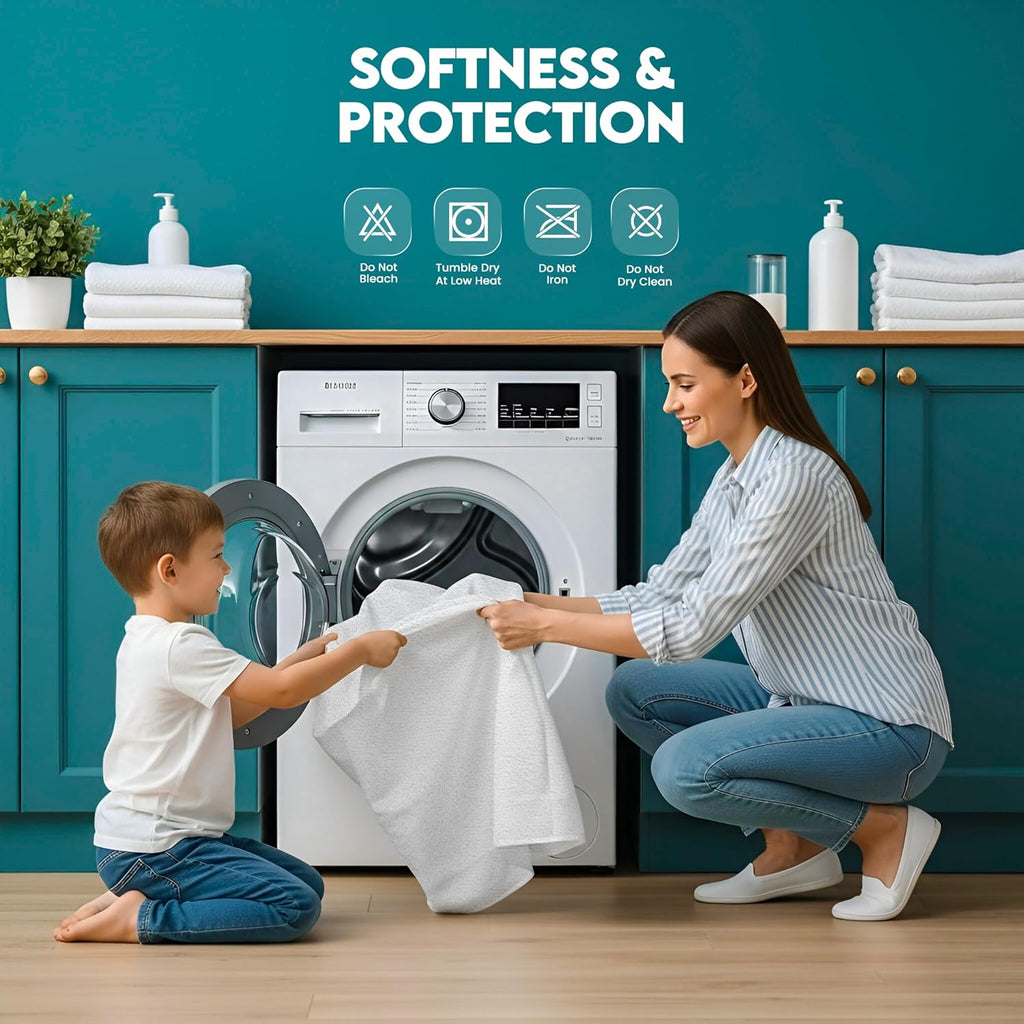 Utopia Bedding Waterproof Mattress Protector - Soft & Breathable Twin Size Terry Cover | Dual-Sided Design