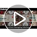 Pedenty 72 x 13 Inch Christmas Table Runner – Watercolor Snowy Pine Tree Design