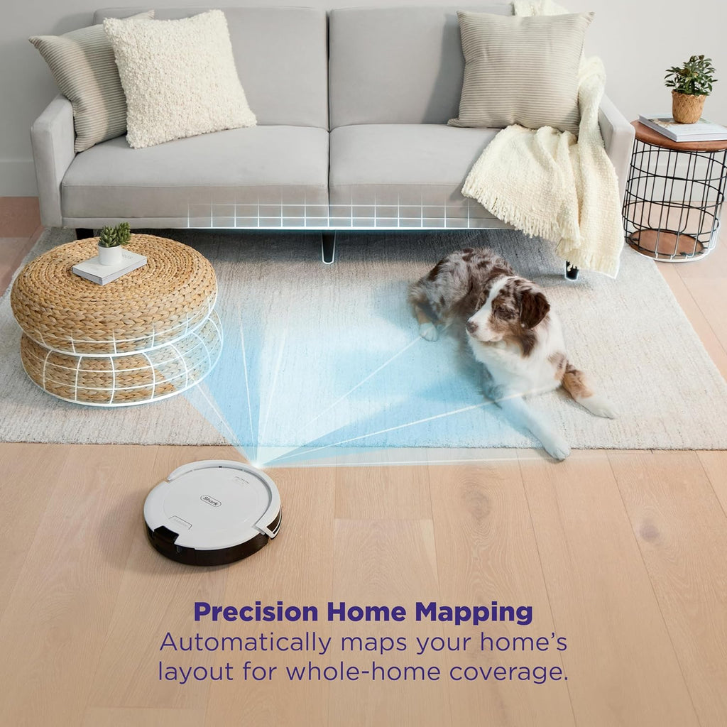 Shark Navigator Robot Vacuum - Powerful Suction & SmartPath Navigation | Self-Empty Base, White, AV2110S