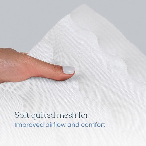HALO Crib Mattress Cover - Breathable Quilted Mesh, Waterproof, Universal Fit for Cribs & Toddler Beds