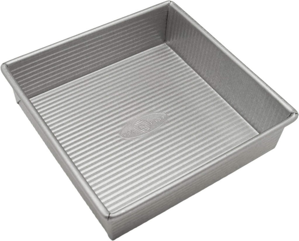 USA Pan Bakeware Nonstick 8-Inch Square Cake Pan - Durable Aluminized Steel Design