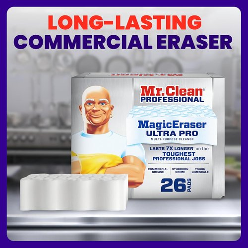 Mr. Clean PRO Magic Eraser - Ultra Pro Heavy Duty Cleaning Sponges for Grease & Stain Removal (26 Count)