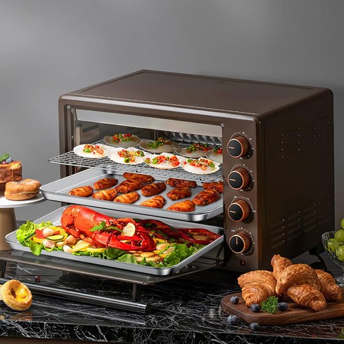 Deedro Baking Sheet Set - Stainless Steel Cookie Half Sheets with Cooling Racks | 17.3 x 12.3 Inch, Heavy Duty & Dishwasher Safe