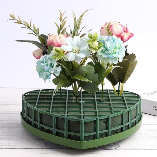 Lurrose Heart Shaped Floral Foam - Ideal for Fresh Flower Arrangements & Wedding Decor