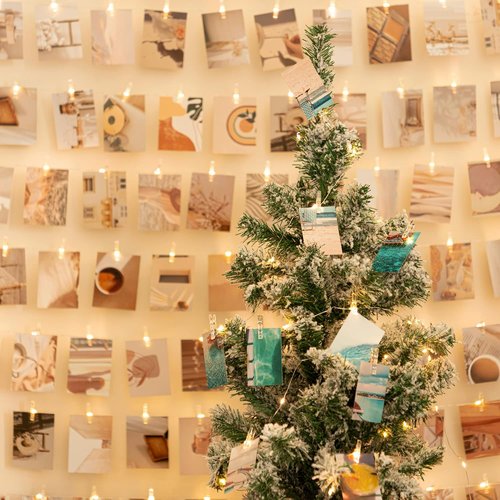 LUSHARBOR Fairy String Lights - 33FT Photo Clips with 51 Clear Clips for Room Decor & Events