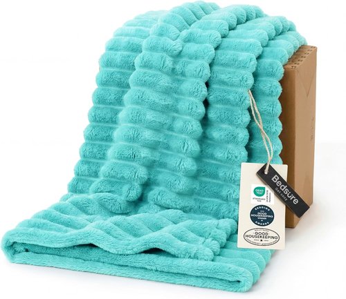 Bedsure GentleSoft Twin XL Blanket - Cozy Blue Fleece Throw for Women | Perfect Birthday Gift, 66x90 Inches
