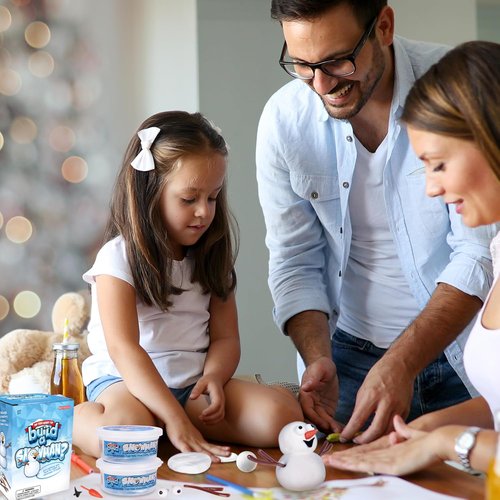 Kangaroo Build A Snowman Kit - 3 Pack Snowballs Toys for Kids | Perfect Winter Crafts & Stocking Stuffers