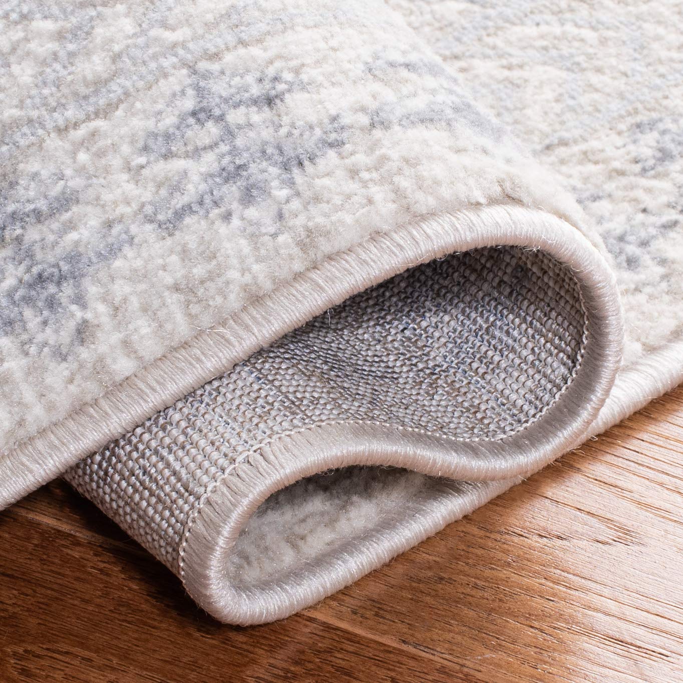 SAFAVIEH Brentwood Collection Runner Rug - 2' x 14', Ivory & Grey, Traditional Oriental Distressed Design, Non-Shedding & Easy Care, Ideal for High Traffic Areas in Living Room, Bedroom (BNT899B)