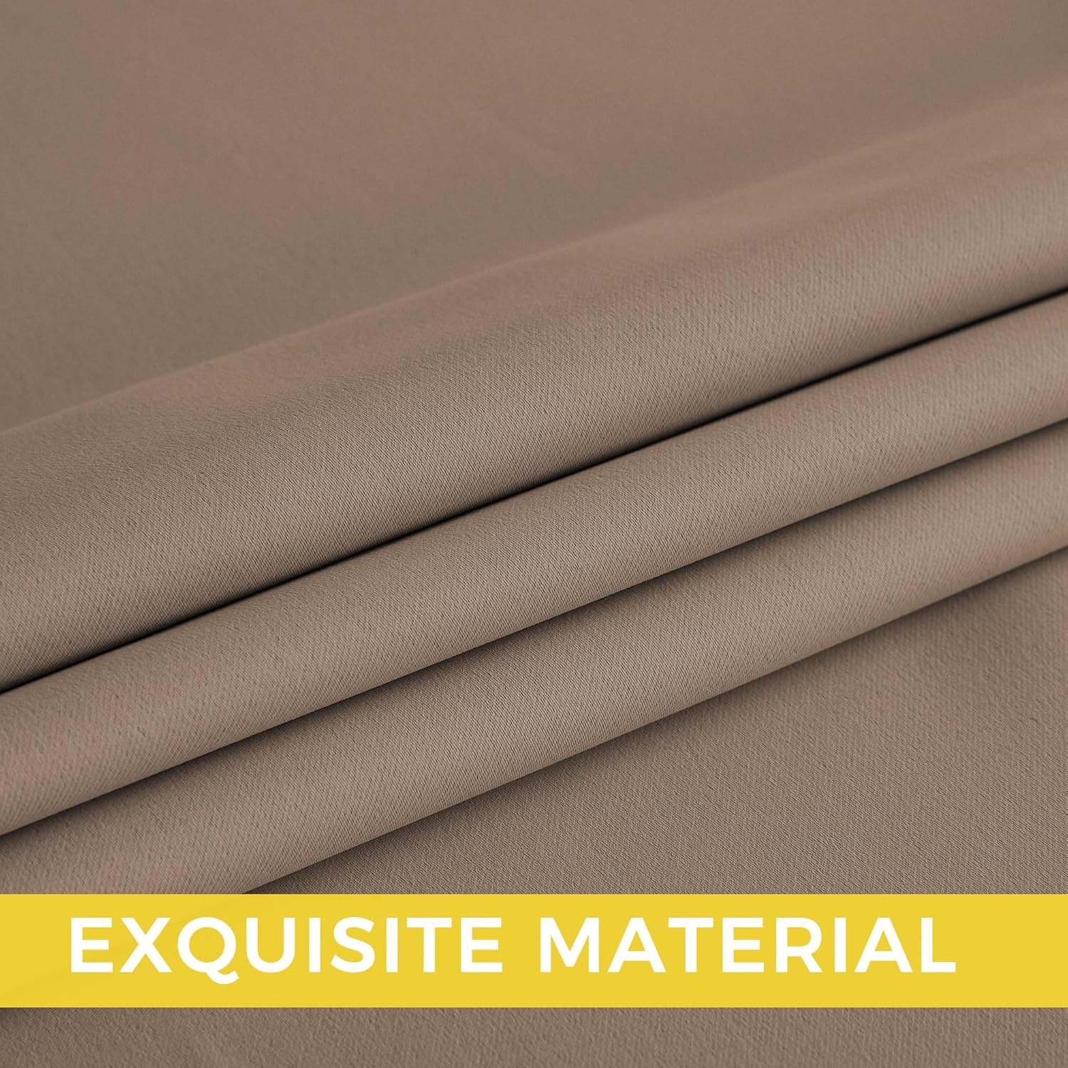 NICETOWN Room Darkening Curtains - 2 Panels in Cappuccino | W52 x L90 for Ultimate Light Control
