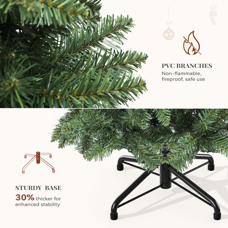YITAHOME Prelit Pencil Christmas Tree 6 FT with Remote Control, Slim Fraser Fir Green Christmas Tree with 700 Branch Tips and 200 Lights for Home, Office, Party Decoration