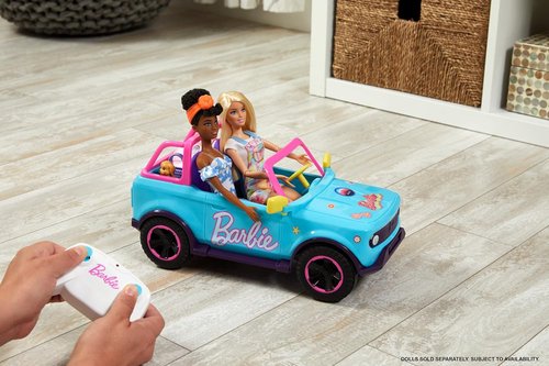 Hot Wheels Barbie RC SUV - Customizable with Stickers, Holds 2 Barbie Dolls & Accessories