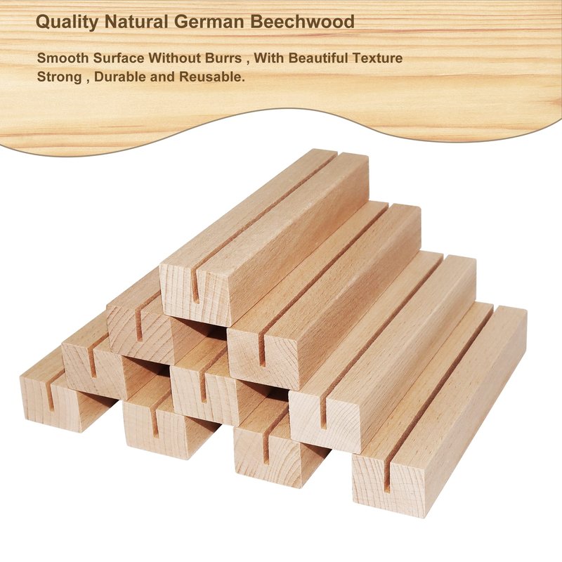 ORGANTEAM Wedding Table Numbers 1-20, Acrylic Arch Signs with Natural Wood Stands Holders, Rustic Table Decor for Reception & Parties (Frosted White)