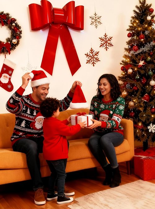 IDOYUAN 30-Inch Big Red Car Bow - Perfect for Car Decor, Gift Wrapping & Holiday Celebrations