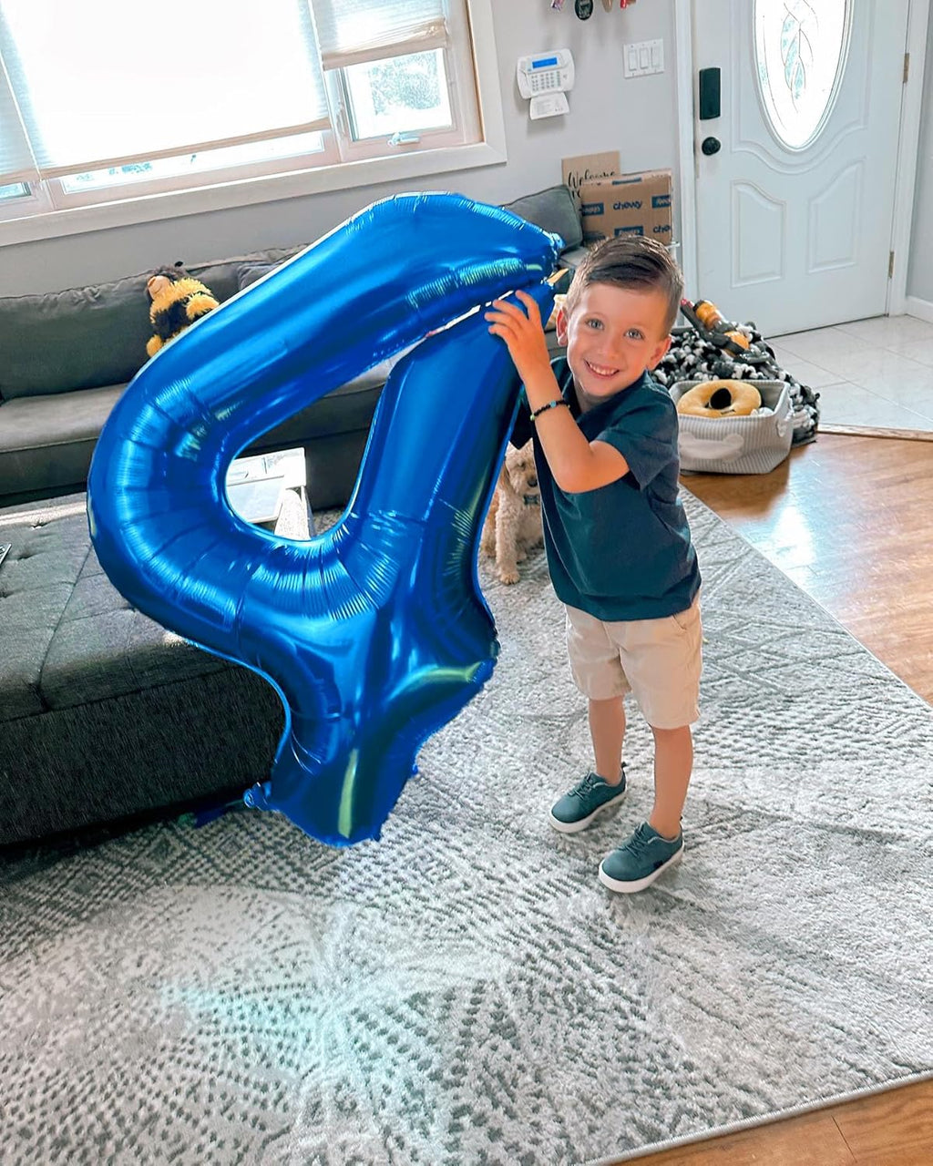 Number 4 Balloon - Navy Blue 40 Inch | Large Party Decoration for 4th Birthday Celebrations
