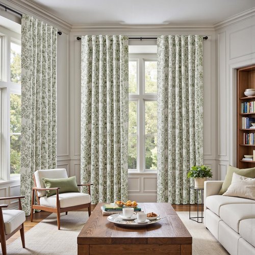 jinchan Floral Blackout Curtains for Bedroom Living Room 84 Inches Length Farmhouse Curtains Room Darkening Vintage Drapes Traditional Rod Pocket Window Treatment 2 Panels Set Sage Green on Beige