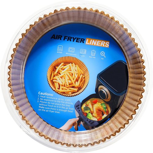 Air Fryer Liners | 100PCS Non-Stick Parchment Paper for 3-5QT Air Fryers - Easy Cleanup (Round, 6.5IN)