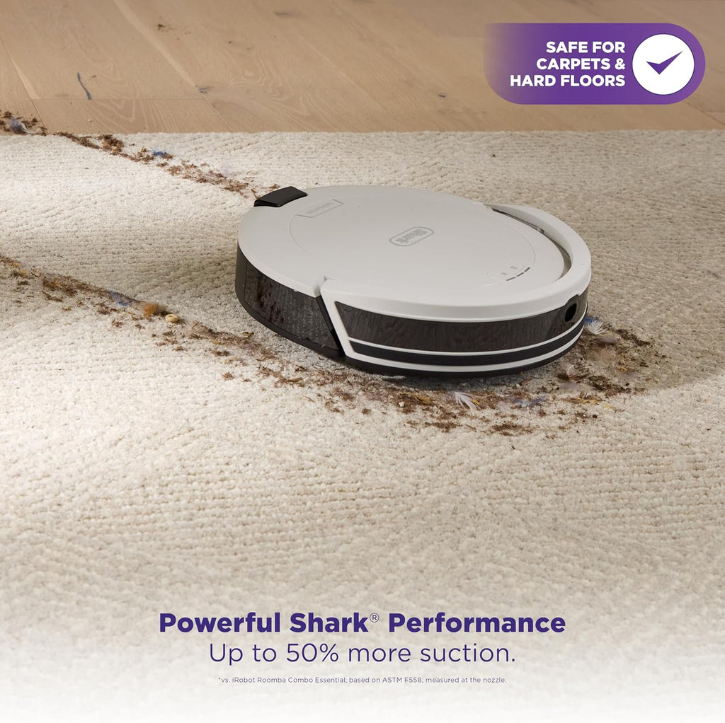 Shark Navigator Robot Vacuum - Powerful Suction & SmartPath Navigation | Self-Empty Base, White, AV2110S