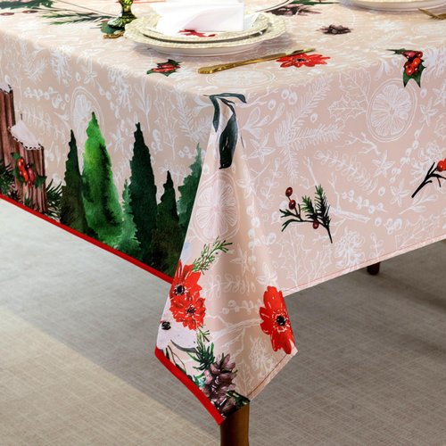 LOSIVISHE Halloween Tablecloth Waterproof – Spooky Pumpkin Design, Purple Table Cover for Halloween Party Decorations, Washable Spillproof Table Cloth for Indoor Outdoor Use, W60 x L102 in