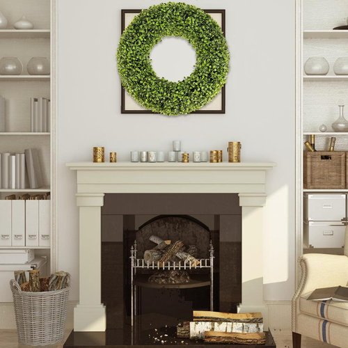 Boxwood Wreath - 20 Inch Greenery Wreath for Front Door | All-Year Round Farmhouse Decor