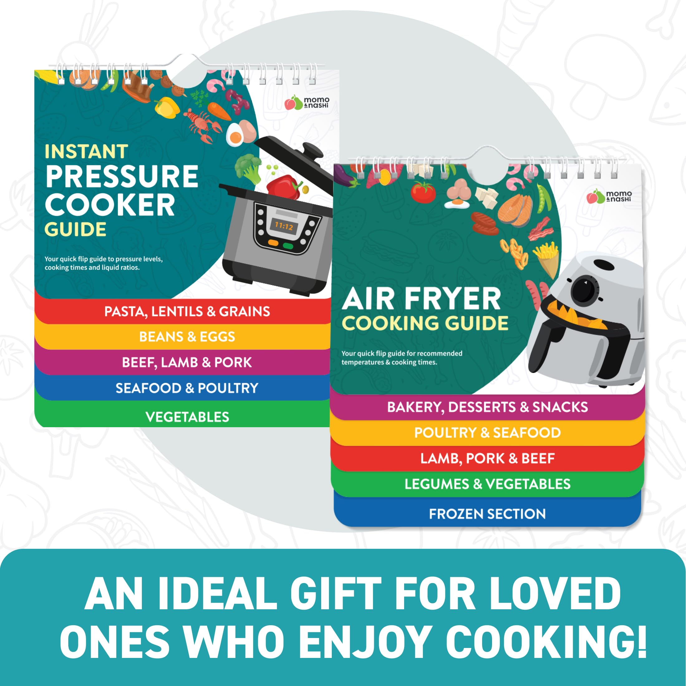 Air Fryer & Instant Pot Magnetic Cooking Guides - 7" x 6" Each - Set of 2 Instant Pot Air Fryer Accessories Cook Books - Airfryer Kitchen Accessories & Kitchen Gadgets 2026