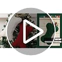 Doitory White-Green 2-Pack Large Knit Dog Christmas Stockings Bone Shape Holiday Decor
