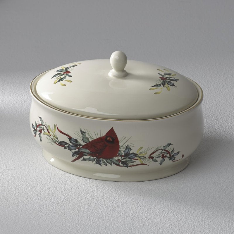 Lenox 870601 Winter Greetings Covered Dish, Christmas & Holiday Hosting