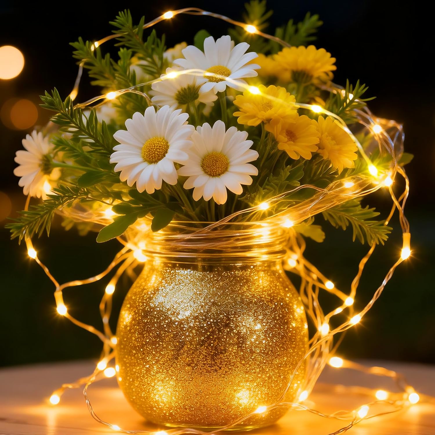 Skiennix Fairy String Lights - 16ft 50 LED Copper Lights with Remote & Timer | Waterproof for Indoor & Outdoor Decor