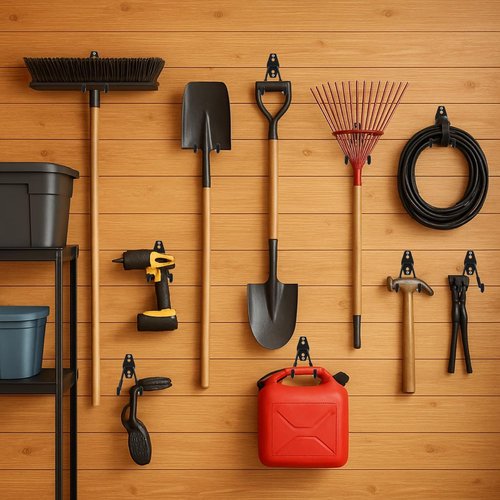 Heavy Duty Garage Hooks by [Brand Name] - 8 Pack Wall Mount Tool Organizer for Ladders, Bikes & Garden Tools