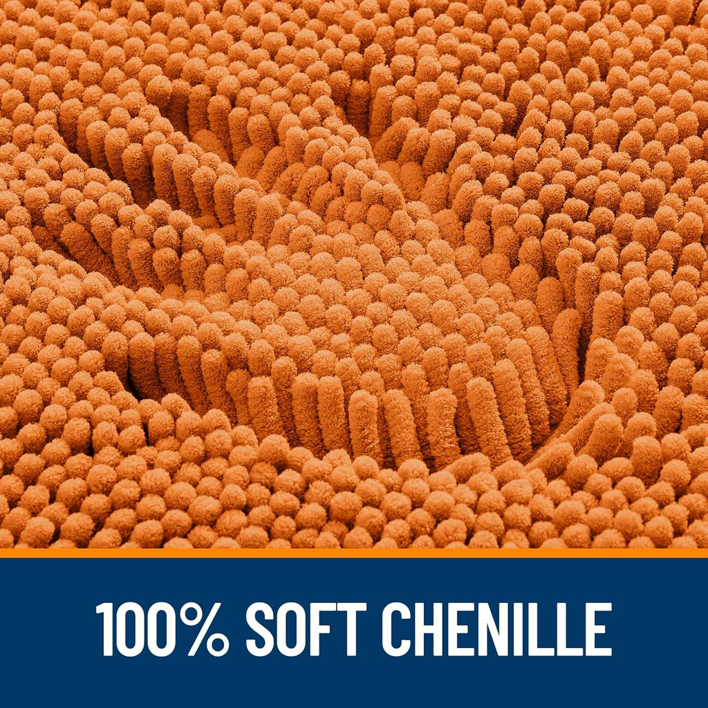 OLANLY Bath Rugs - Extra Soft Chenille, Quick-Dry & Machine Washable | 24x16 Inches, Clay Color