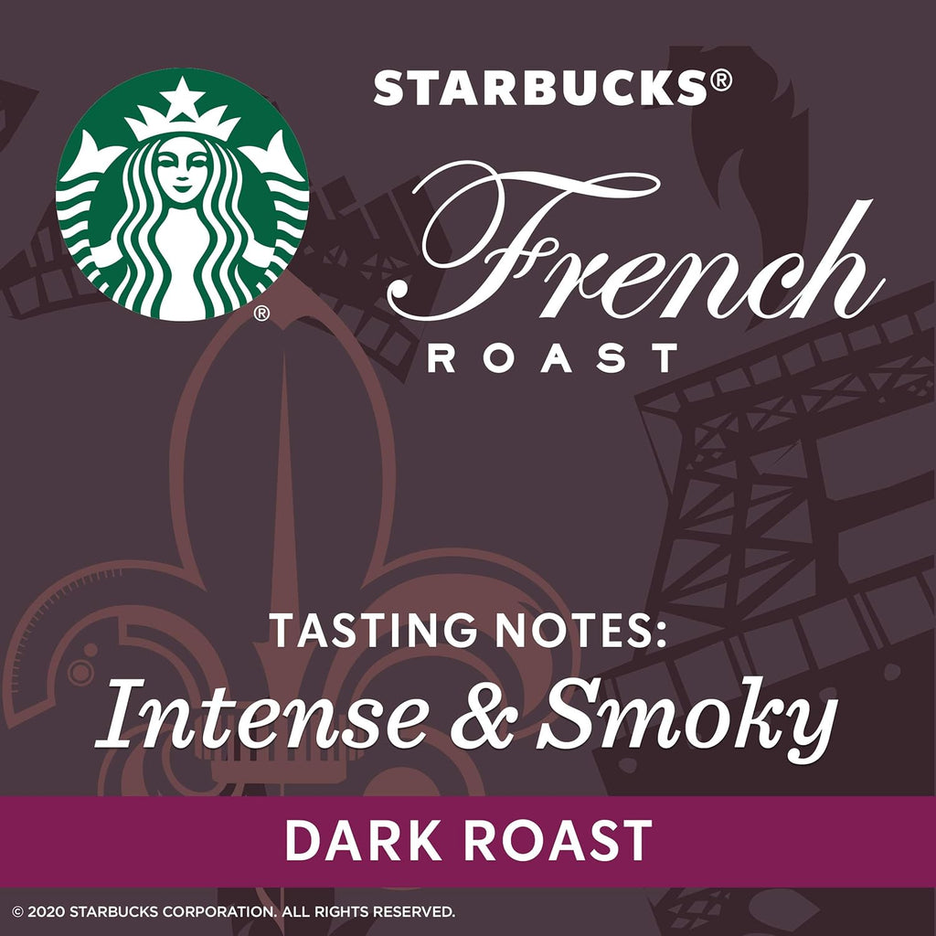 Starbucks Dark Roast Ground Coffee - Rich French Roast - 100% Arabica - 6 Bags (20 oz. Each)