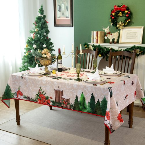 LOSIVISHE Halloween Tablecloth Waterproof – Spooky Pumpkin Design, Purple Table Cover for Halloween Party Decorations, Washable Spillproof Table Cloth for Indoor Outdoor Use, W60 x L102 in