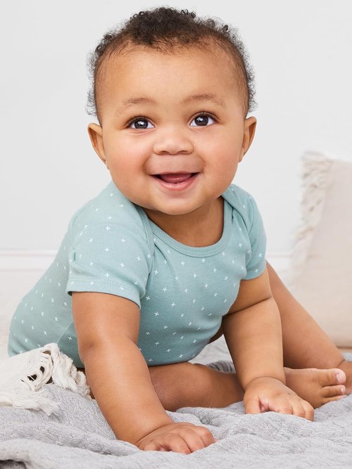 Carter's Baby Girls' Short-Sleeve Bodysuit 6-Pack | Soft Cotton Comfort & Cute Designs