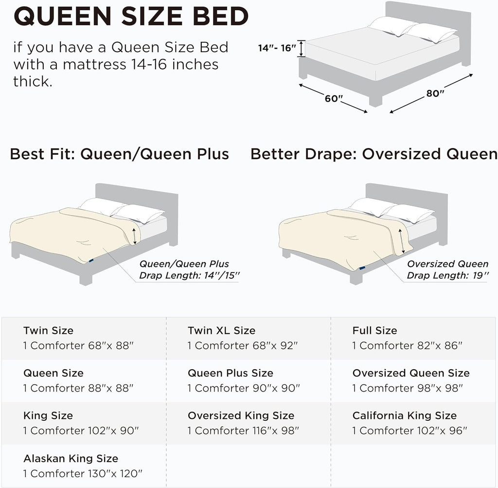 Bedsure Comforter Duvet Insert - Quilted All-Season Down Alternative Bedding, Navy Blue, Queen 88 x 88 Inches