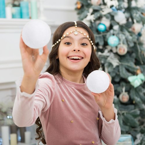 Luces 60 PCS Indoor Snow Balls - Soft Artificial Fake Snowballs for Winter Toss Games & DIY Fun