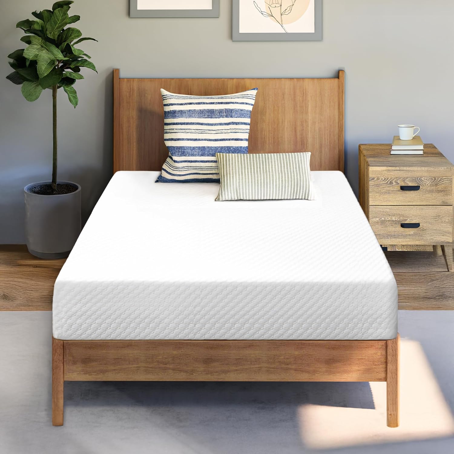 Neo Sleep Twin Cooling Gel Memory Foam Mattress - Medium Firm Pressure Relief | CertiPUR-US Certified, No Fiberglass