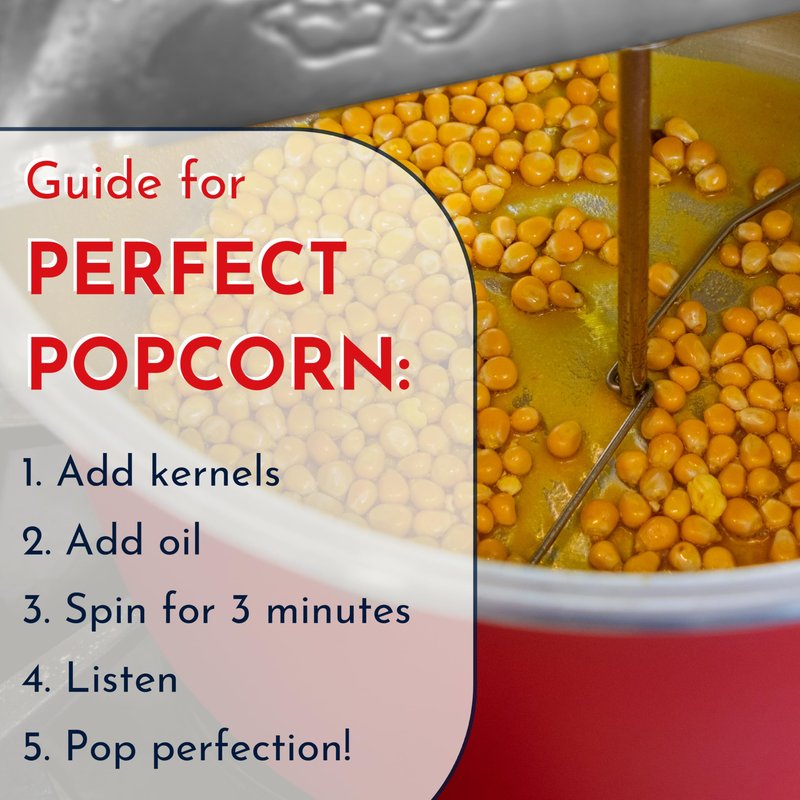 Original Whirley Pop Popcorn Machine – 3-Minute Stovetop Popcorn Maker, Home Movie Night, Movie Snacks, Game Night Snacks – Wabash Valley Farms - Aluminum Pot With Nylon Gears – (Red)