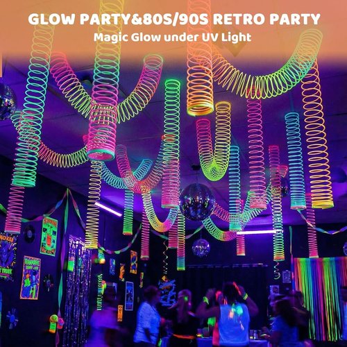 JOHOUSE Rainbow Magic Spring Toys - 12 PCS Colorful Plastic Party Favors for Kids' Goodie Bags