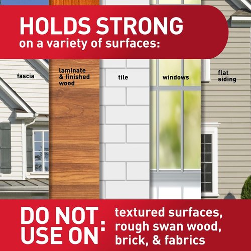 Command Outdoor Light Clips - 16 Clear Clips & 20 Adhesive Strips for Damage-Free Hanging