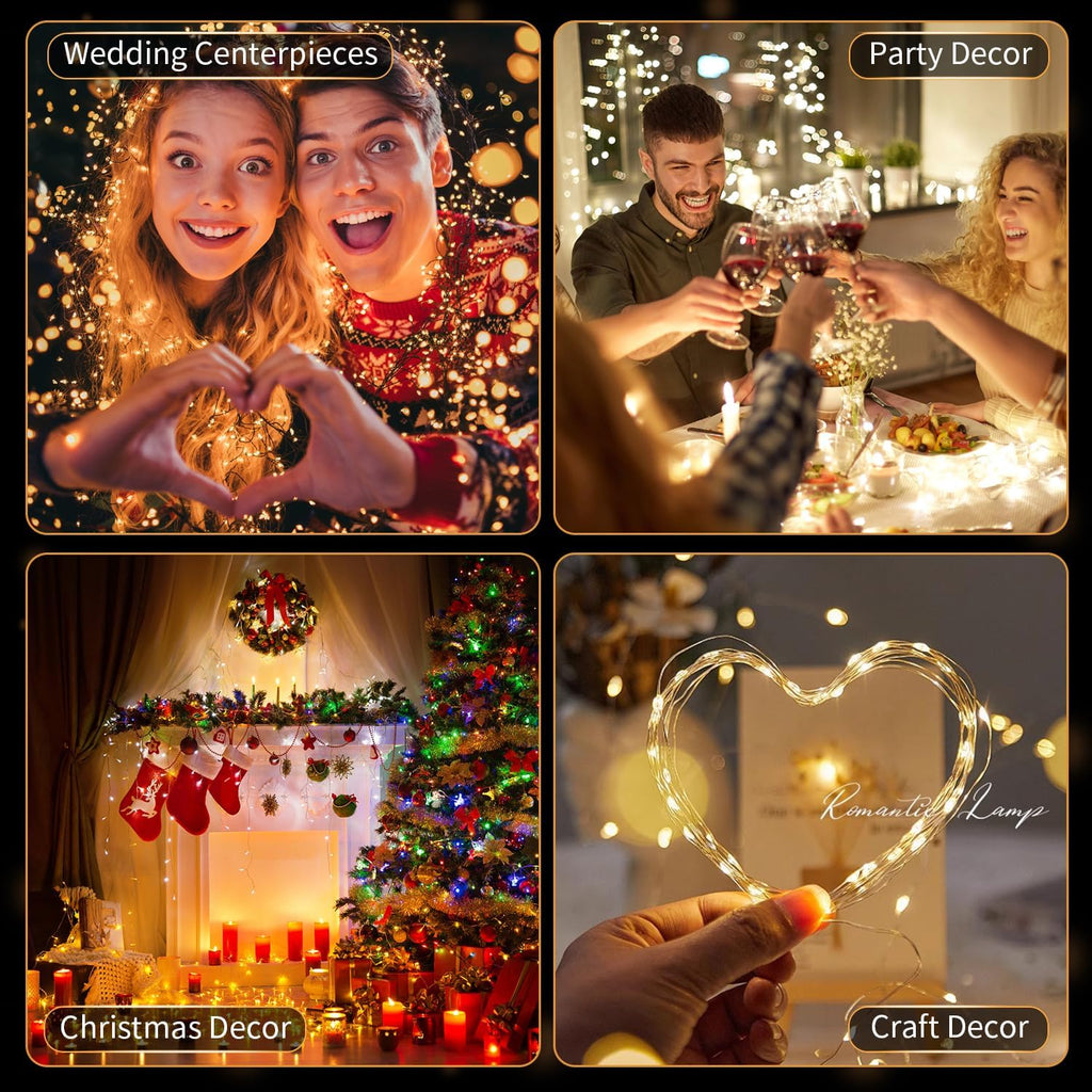 Skiennix 30 Pack LED Fairy Lights - 7FT Waterproof Mini Twinkle String Lights | Battery Operated Warm White for Parties & Decor