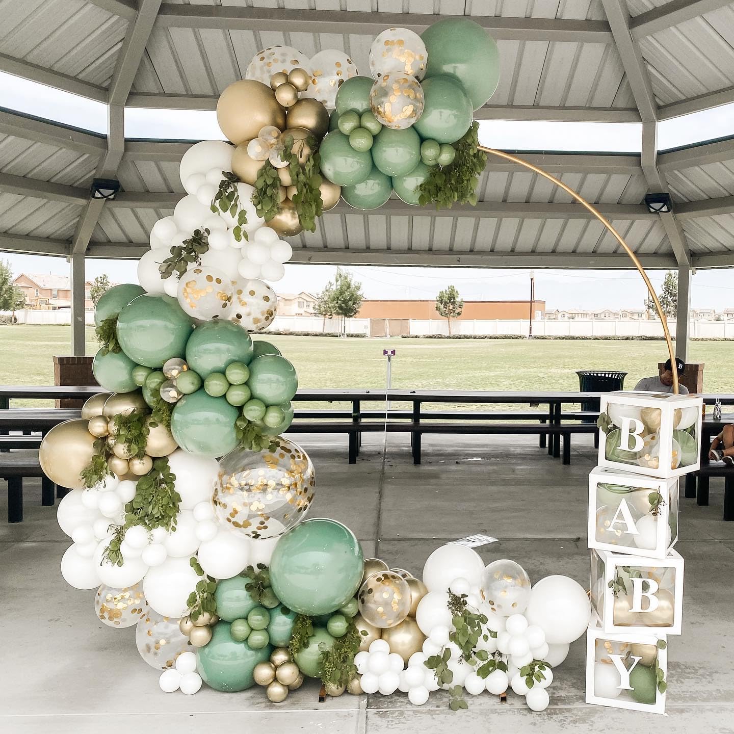 White Double Stuffed Balloons by [Brand Name] - 115Pcs in Various Sizes for Birthday & Wedding Decor