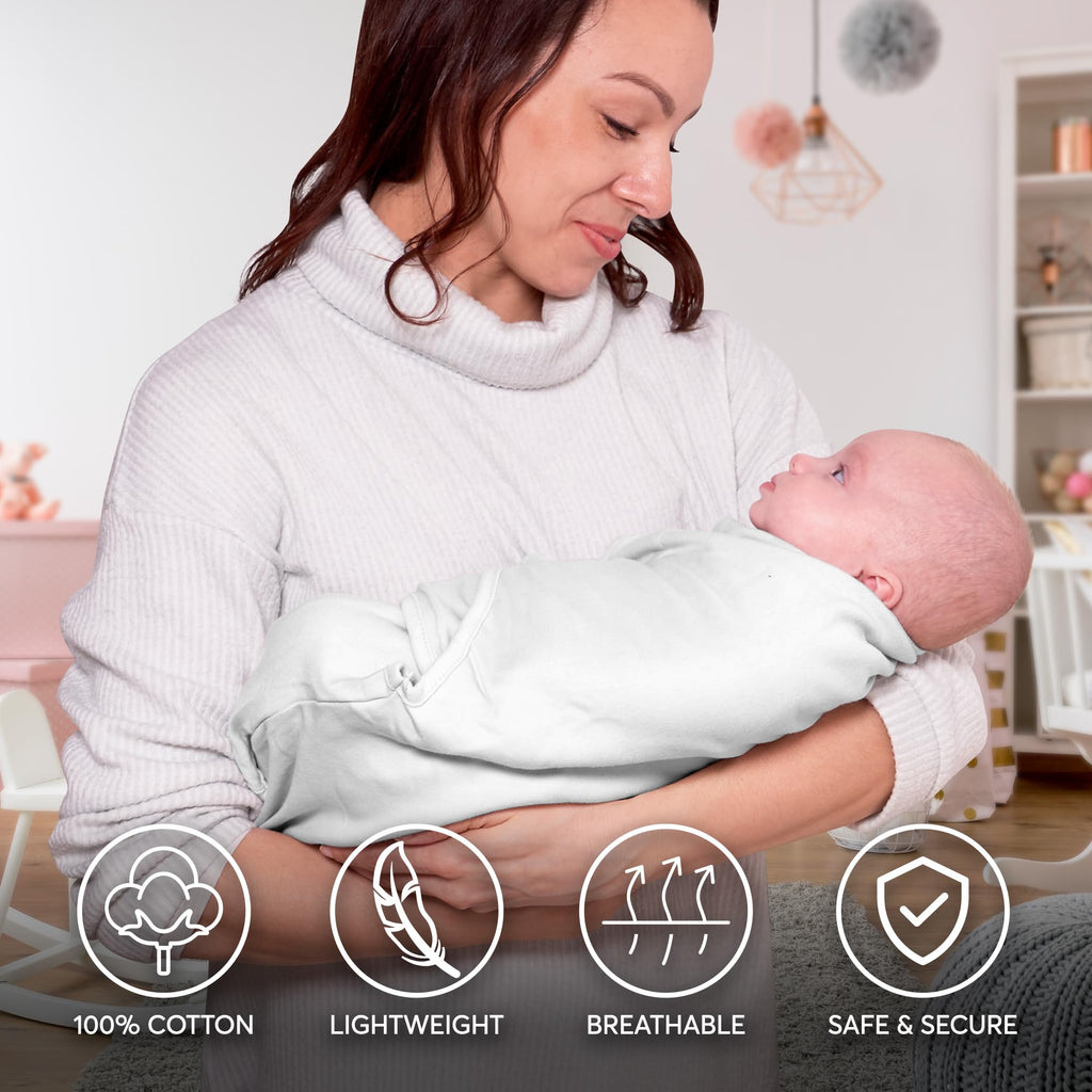 JUICY BUMBLES Baby Swaddles 0-3 Months Newborn Swaddle Sack Sleep Swaddle Sleep Sack Wrap for Newborns Girl and Boy 100% Cotton Oeko TEX 3-Pack