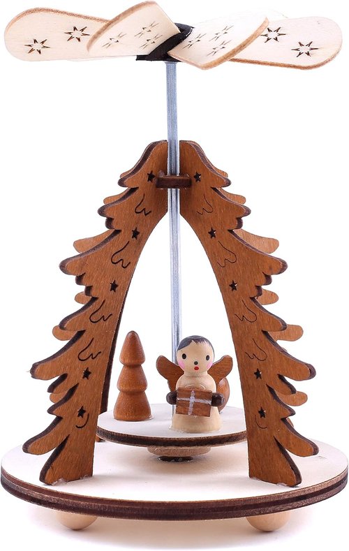 BRUBAKER Small Christmas Pyramids - Elegant Holiday Decor | 2-Pack, Designed in Germany