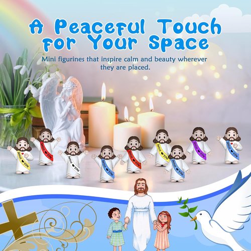 Little Jesus Figures | 200 Pcs Mini Jesus Figurines - Perfect for Easter Egg Stuffers & Religious Gifts